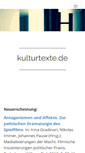 Mobile Screenshot of kulturtexte.de